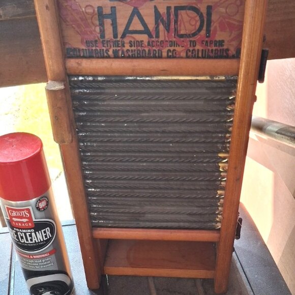 Vtg Dubl Handi Bicentennial Washboard Farmhouse Country Folk Art Wall Cabinet - Picture 2 of 6